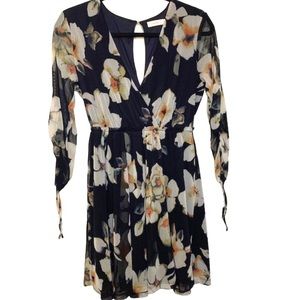 Lush floral print sheer dress